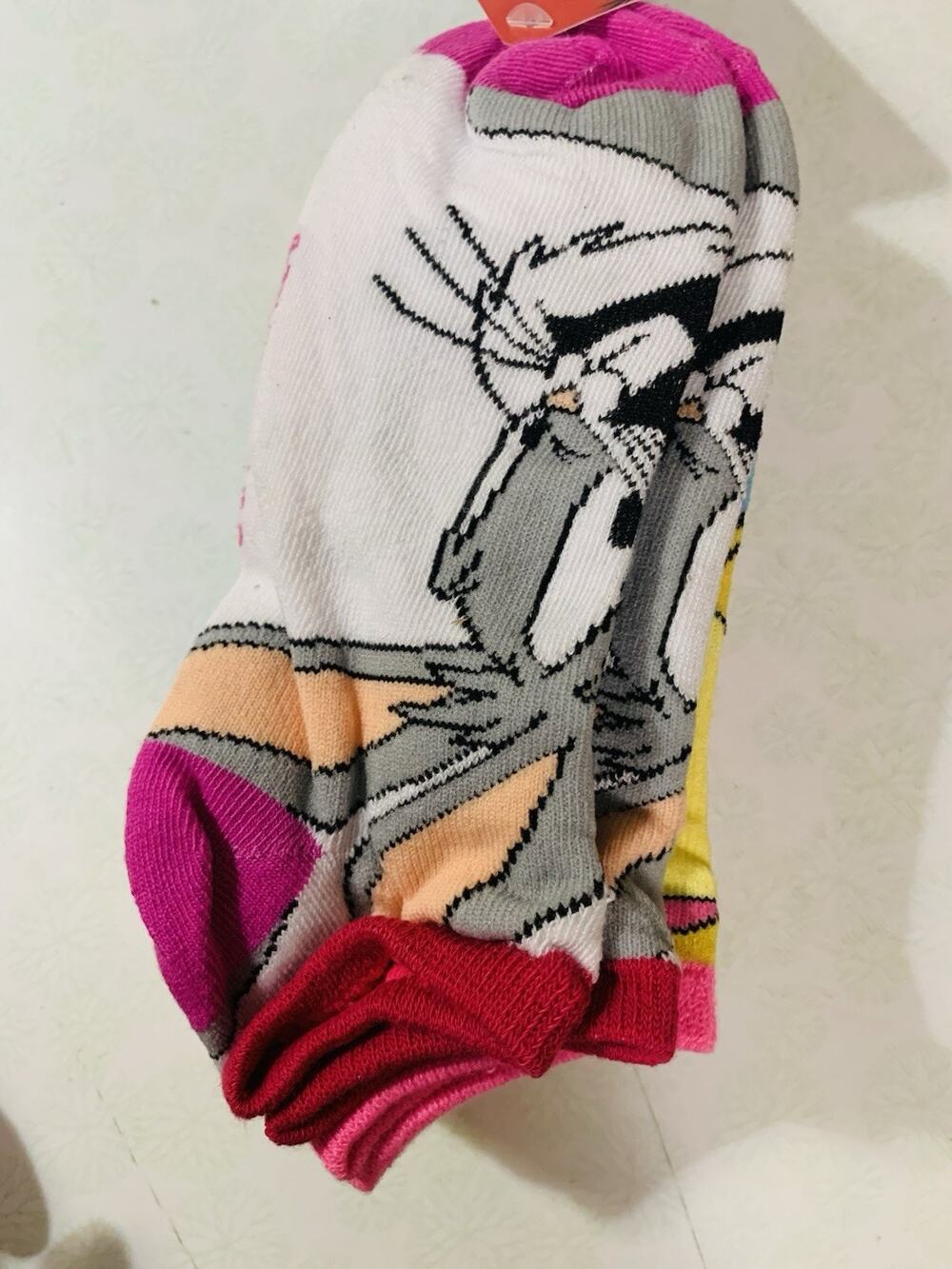 Looney Tunes Ankle Socks 5 Pair Women’s 4-10 No Show Warner Bros